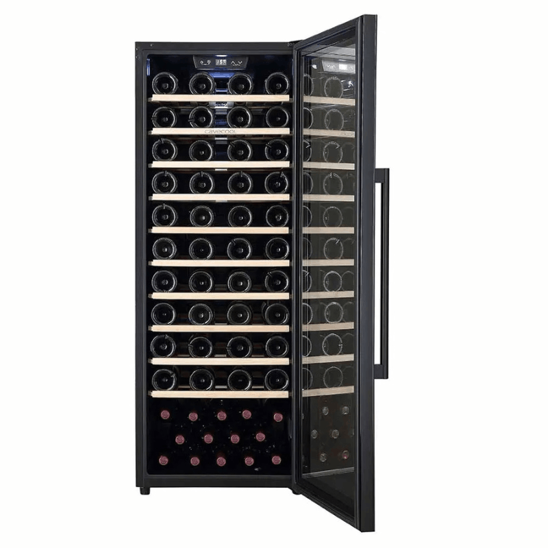 Cavecool Raw Zircon Wine Cooler - 84 bottles - 1 zone - Black - SKU: CC201SB