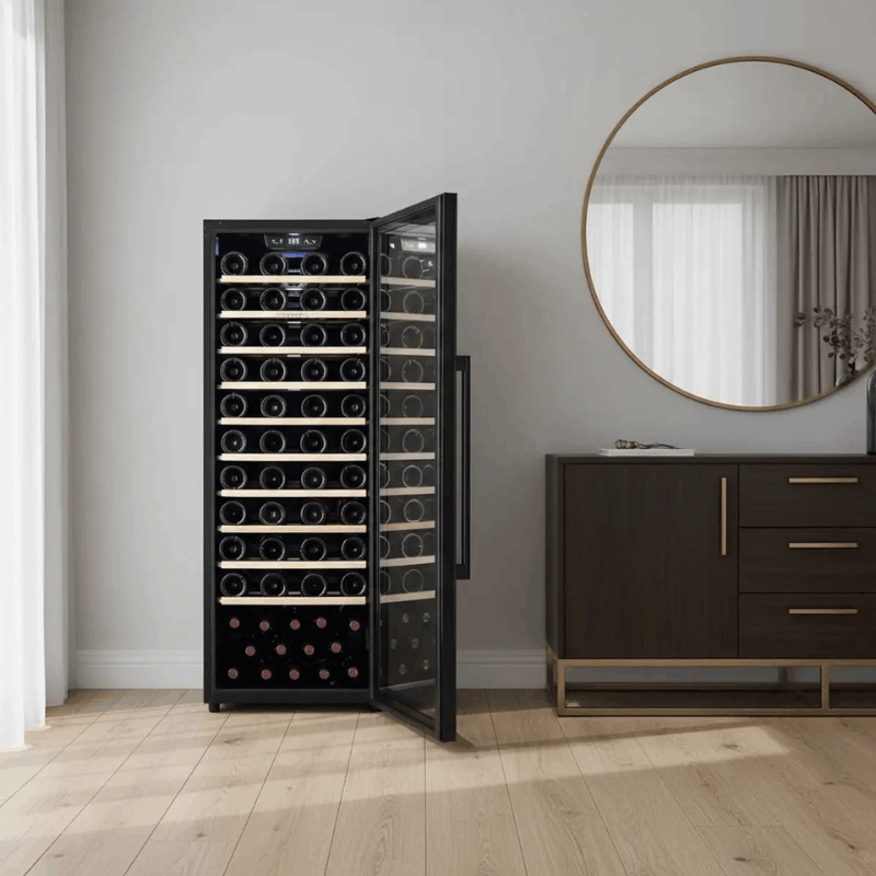 Cavecool Raw Zircon Wine Cooler - 84 bottles - 1 zone - Black - SKU: CC201SB