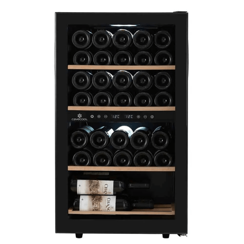 Cavecool Chill Ruby Wine Cooler - 34 bottles - Dual zone - Black - SKU: CC29DB-1