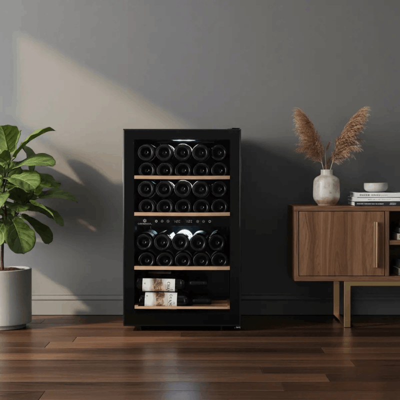 Cavecool Chill Ruby Wine Cooler - 34 bottles - Dual zone - Black - SKU: CC29DB-1