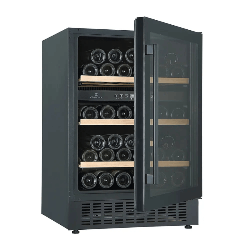 Affection Jargon Wine Cooler - Essential Edition - 46 bottles - 2 zones - Black - SKU: CC145DB-SE