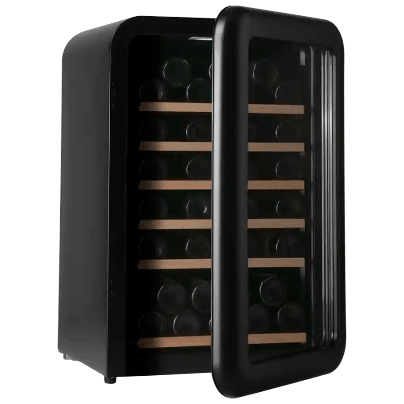 Cavecool Retro Apatite Wine Cooler - 49 bottles - Single zone - Black - SKU: CC130SB