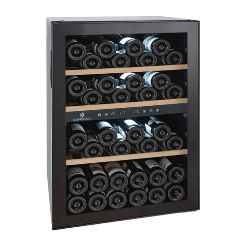 Cavecool Chill Topaz Wine Cooler - 62 bottles - Dual zone - Black - SKU: CC54DB-1