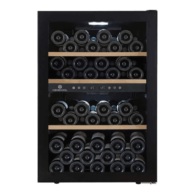 Cavecool Chill Topaz Wine Cooler - 62 bottles - Dual zone - Black - SKU: CC54DB-1