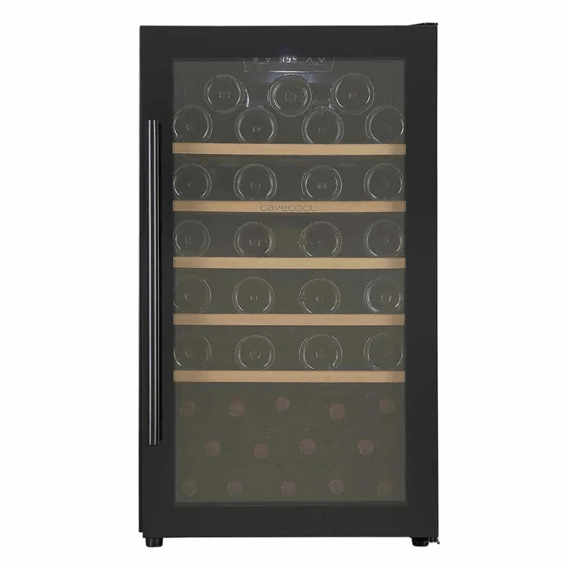 Cavecool Raw Citrine Wine Cooler - 56 bottles - 1 zone - Black - SKU: CC124SB