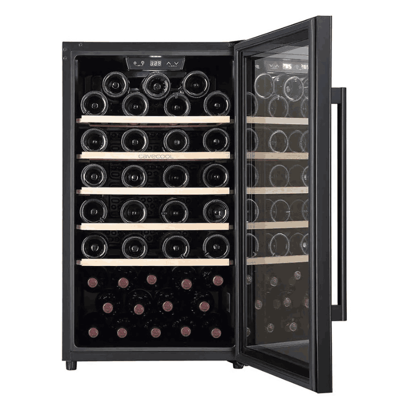 Cavecool Raw Citrine Wine Cooler - 56 bottles - 1 zone - Black - SKU: CC124SB