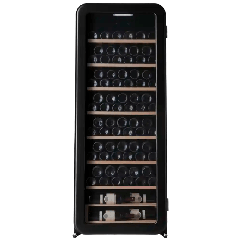 Cavecool Retro Halite Wine Cooler - 76 bottles - Single zone - Black - SKU: CC208SB