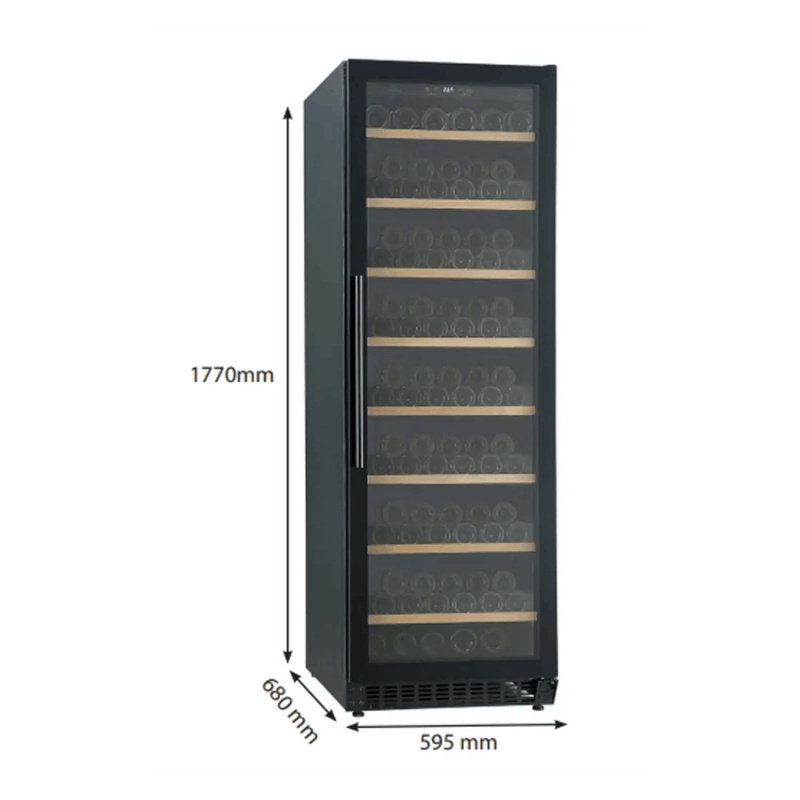 Cavecool Affection Onyx Wine Cooler - 171 bottles - Single zone - Black - SKU:  CC428SB-1