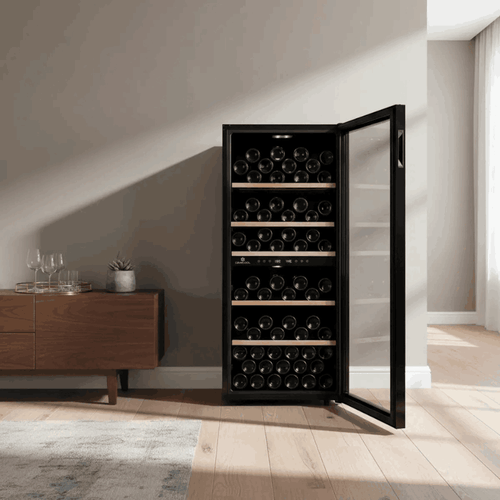 Cavecool Chill Sapphire Wine Cooler - 102 bottles - Dual zone - Black - SKU: CC102DB-1
