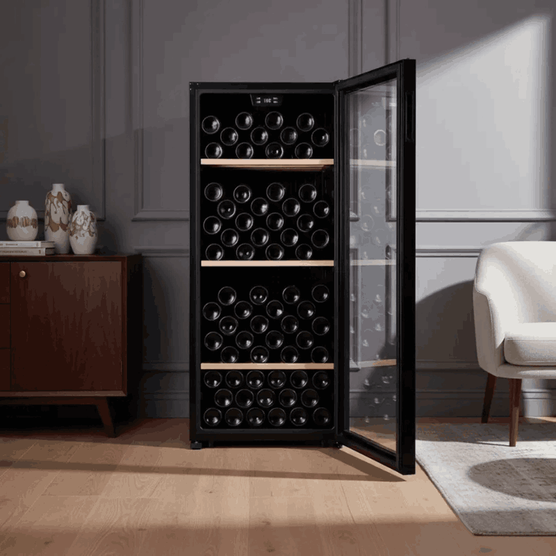 Cavecool Chill Sapphire Wine Cooler - 122 bottles - Single zone - Black - SKU: CC102SB-1
