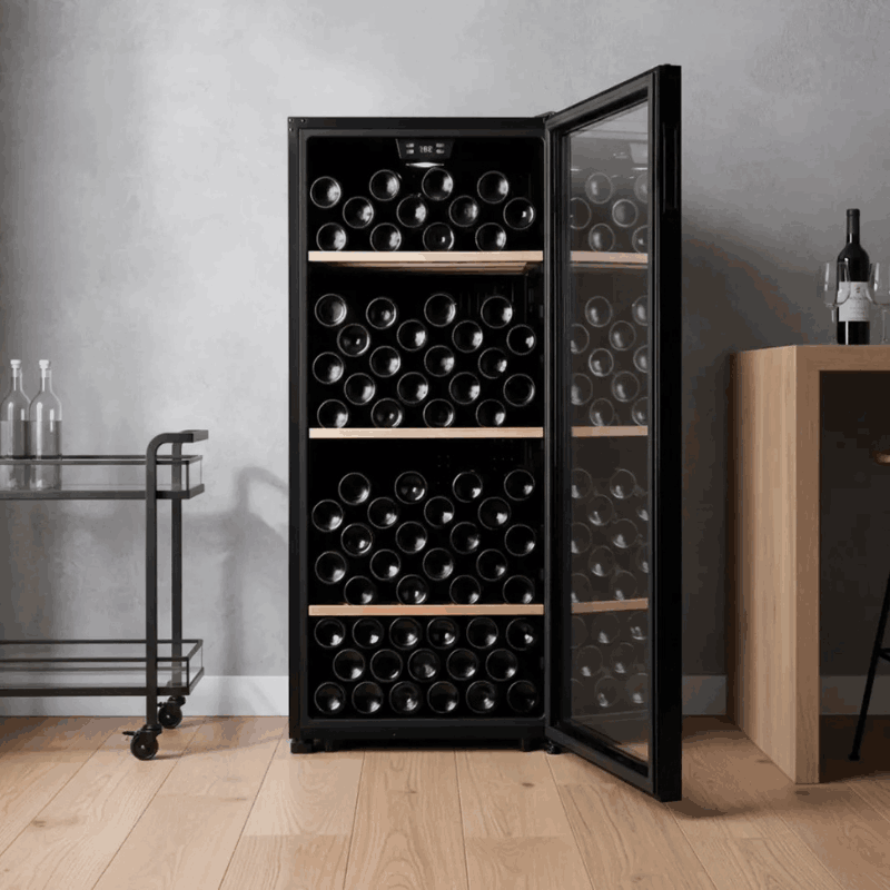 Cavecool Chill Sapphire Wine Cooler - 122 bottles - Single zone - Black - SKU: CC102SB-1