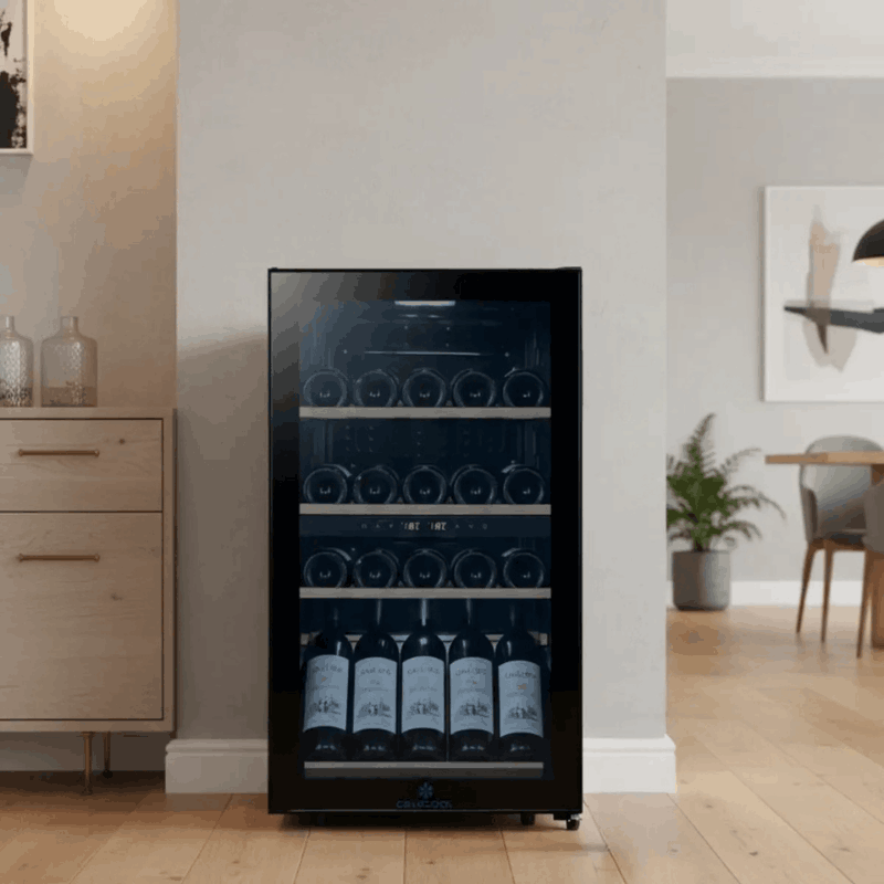 Cavecool Chill Ruby Special Edition Wine Cooler - 34 bottles - Dual zone - Black - SKU: CC29DB-1-SE