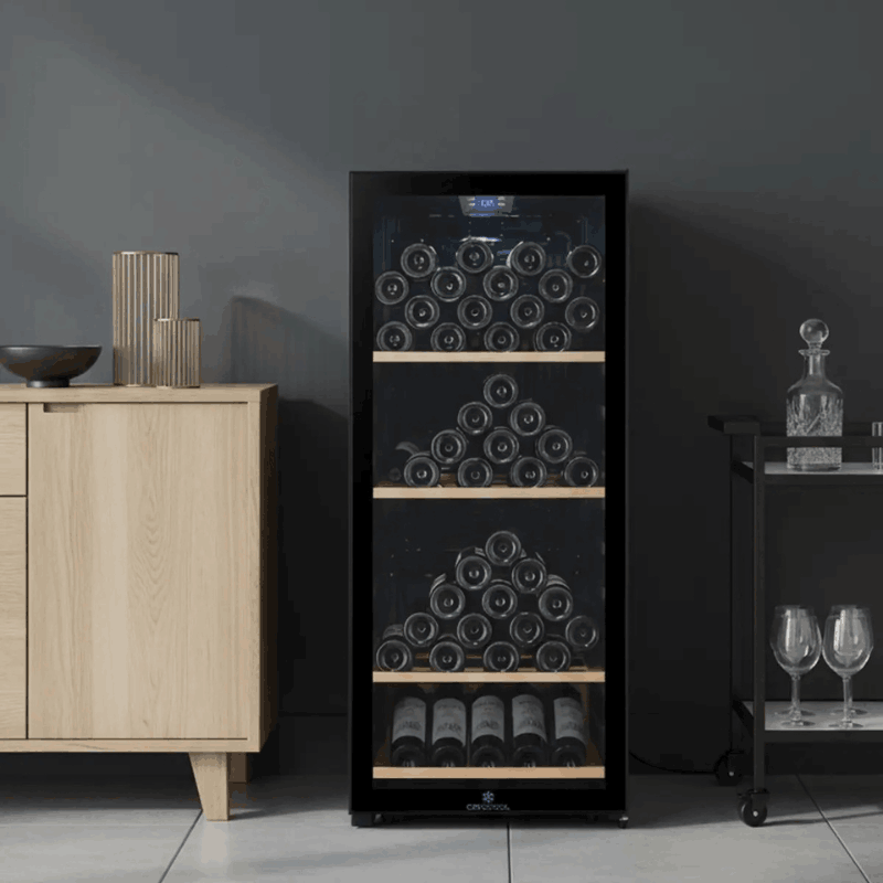 Cavecool Chill Sapphire Wine Cooler - Special Edition - 122 bottles - Single zone - Black - SKU: CC102SB-1-SE