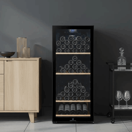 Cavecool Chill Sapphire Wine Cooler - Special Edition - 122 bottles - Single zone - Black - SKU: CC102SB-1-SE