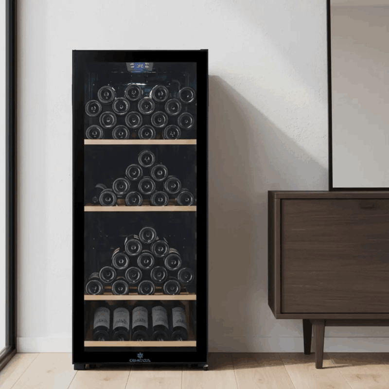 Cavecool Chill Sapphire Wine Cooler - Special Edition - 122 bottles - Single zone - Black - SKU: CC102SB-1-SE