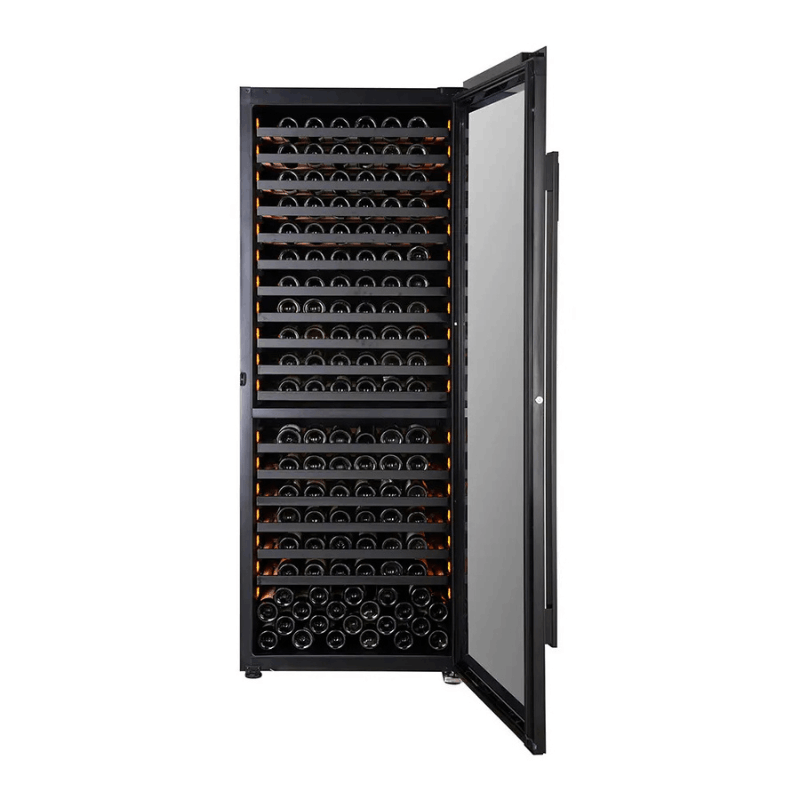 Pevino Imperial Wine Cooler - Giant 254 bottles - Dual zone - Black glass front - SKU: PG300D-B-2