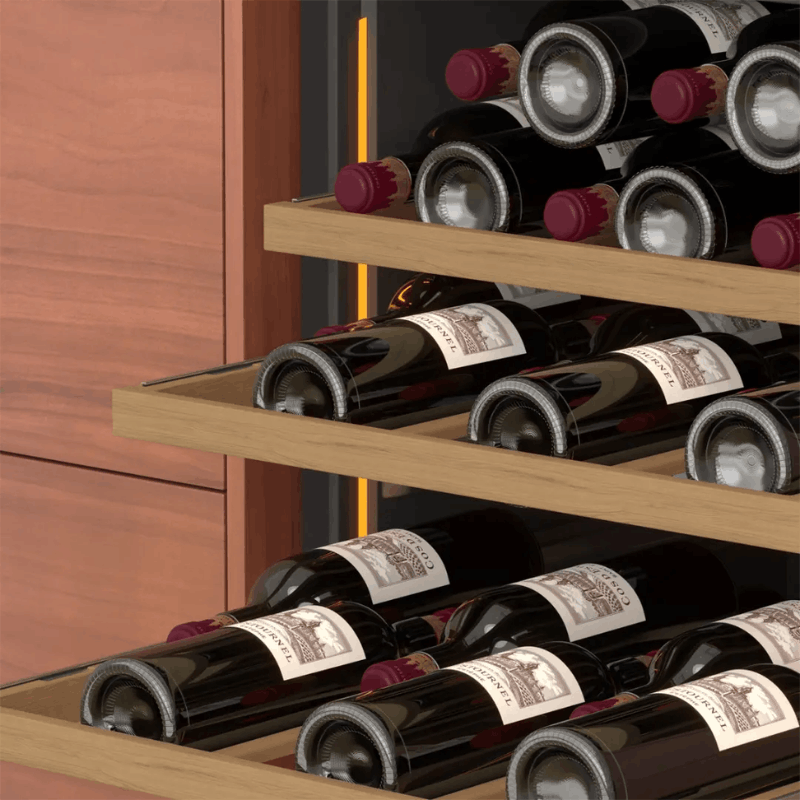 Pevino Noble Wine Cooler - 39 bottles - 2 zones - Black glass front SKU:PN45D-HHB-2