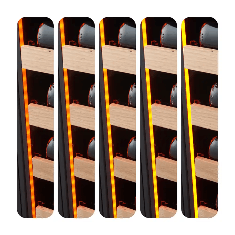 Pevino MS Noble Wine Cooler - 152 bottles - 2 zone - black - SKU: PMW248D-HHB