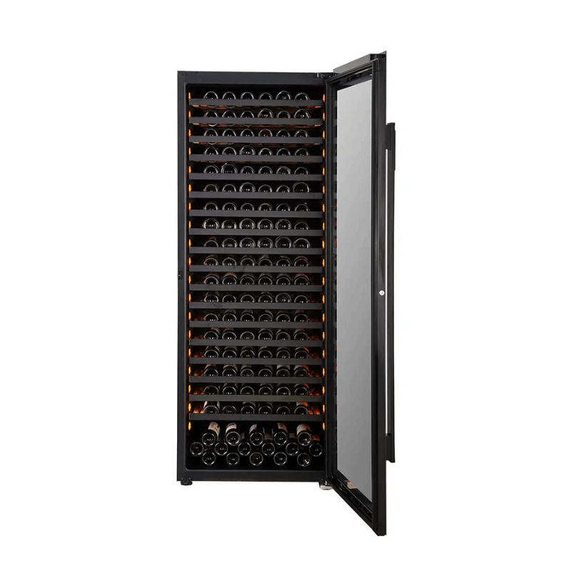 Pevino Imperial Giant Wine Cooler - 267 bottles - Single zone - Black glass front -SKU: PG300S-B-1