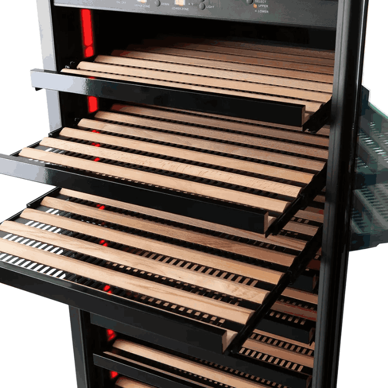Pevino Imperial Wine Cooler - 96 bottles - 2 zones - Black SKU: PBI100D-HHB-1