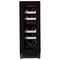 Pevino Majestic Wine Cooler - 17 bottles - 2 zones - Black glass front -SKU:  PNG20D-HHB