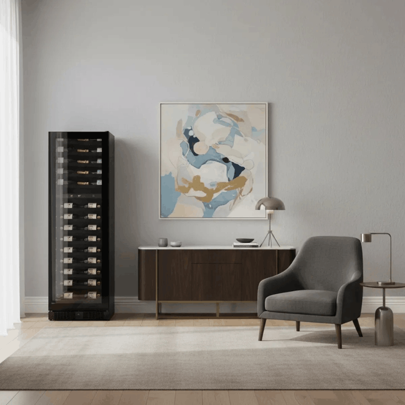 Pevino Imperial Wine Cooler - 96 bottles - 2 zones - Black SKU: PBI100D-HHB-1