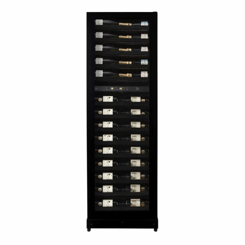 Pevino Imperial Wine Cooler - 54 bottles - 2 zones - Matte black steel - SKU: PBI58D-HHBS