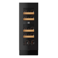 Pevino Noble Wine Cooler - 16 bottles - 2 zones - Black glass front - SKU: PN18D-HHB