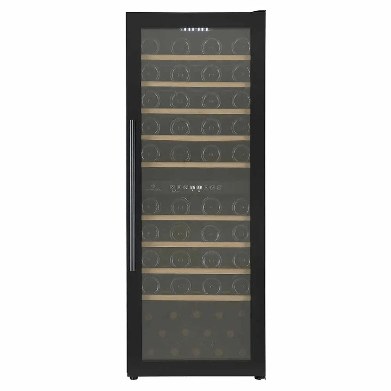 Cavecool Raw Zircon Wine Cooler - 77 bottles - 2 zones - Black - SKU:CC201DB