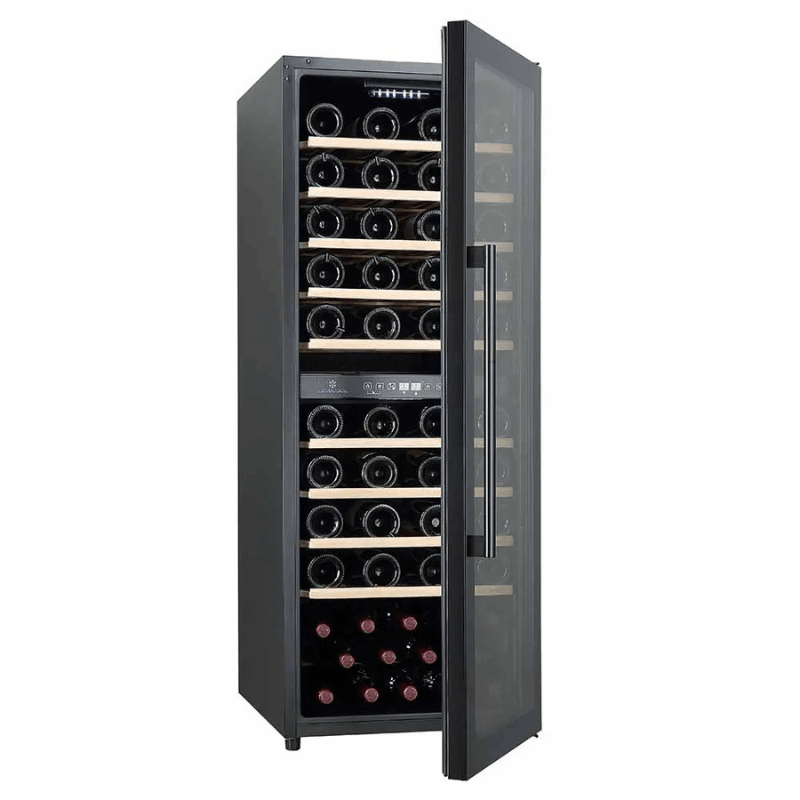 Cavecool Raw Zircon Wine Cooler - 77 bottles - 2 zones - Black - SKU:CC201DB