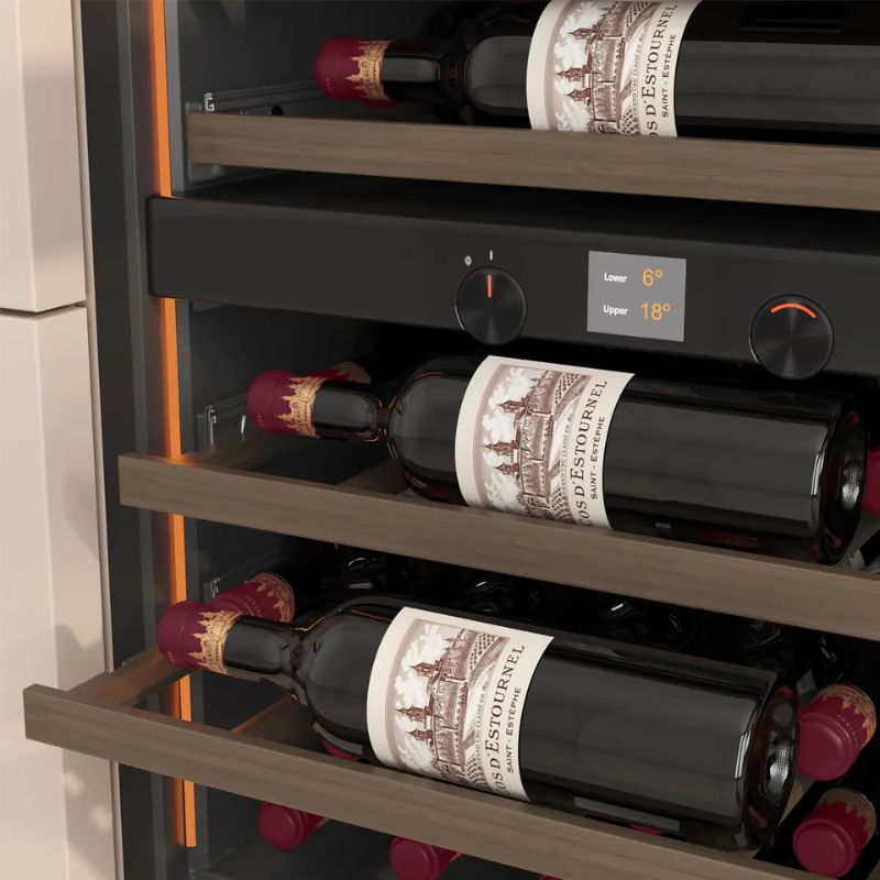 PevinoMajesticSBFreestandingWineCooler39Bottle2ZonesBlackGlassfrontPM45D-HHB-1