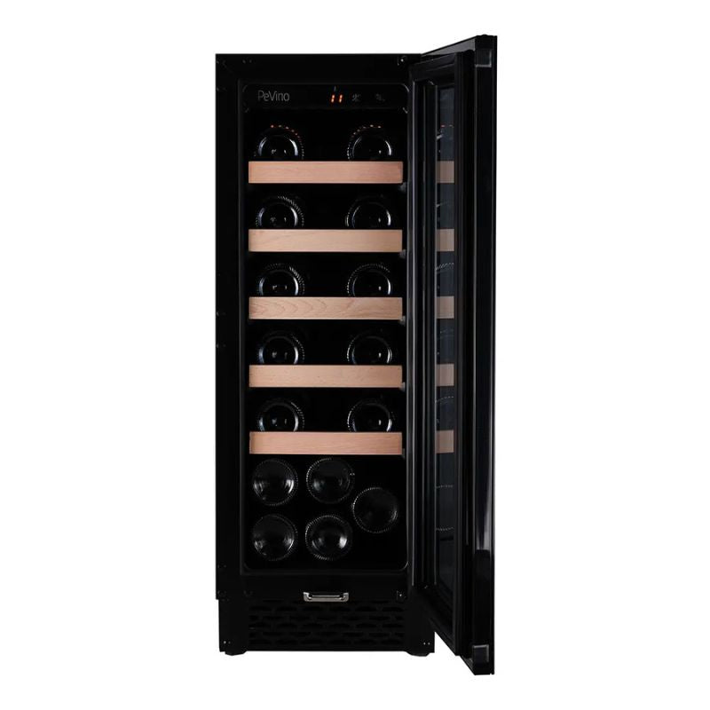 Pevino Majestic Wine Cooler - 20 bottles - Single zone - Black glass front PNG20S-HHB