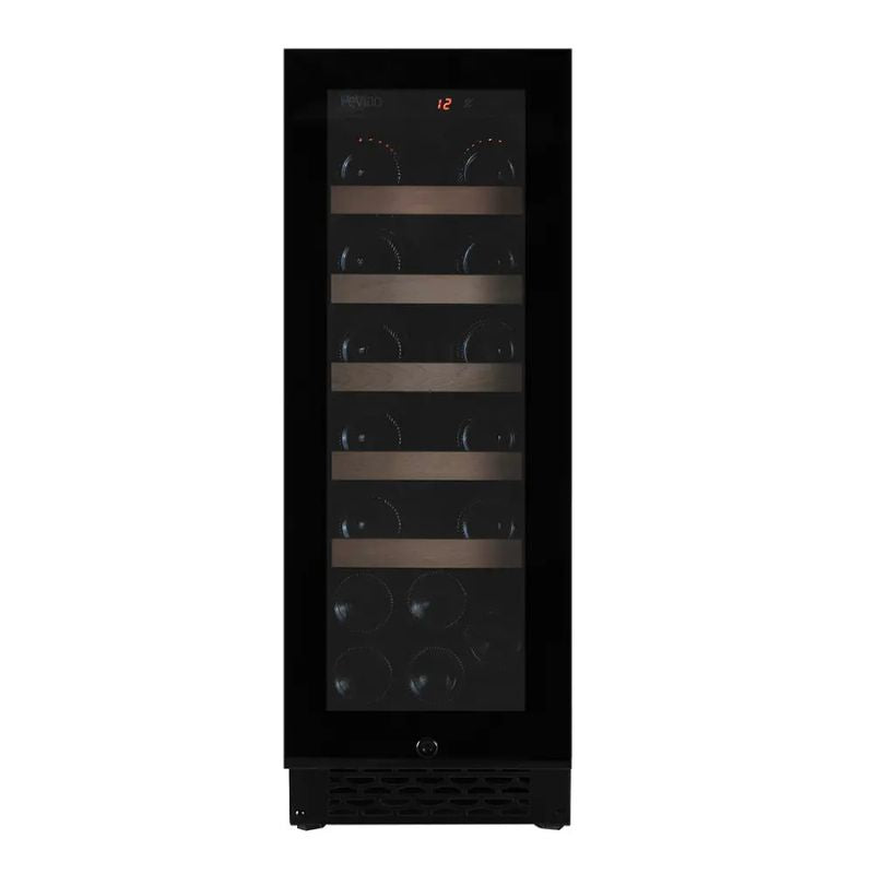 Pevino Majestic Wine Cooler - 20 bottles - Single zone - Black glass front PNG20S-HHB