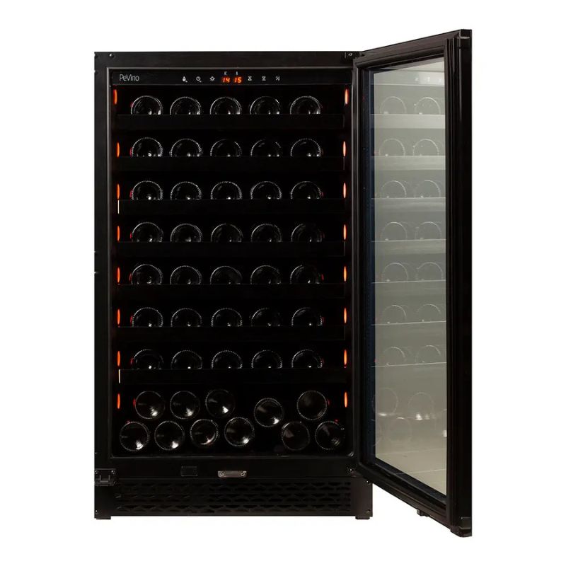 Pevino Majestic Wine Cooler 83 bottles - 1 zone - Black glass front PNG88S-HHB