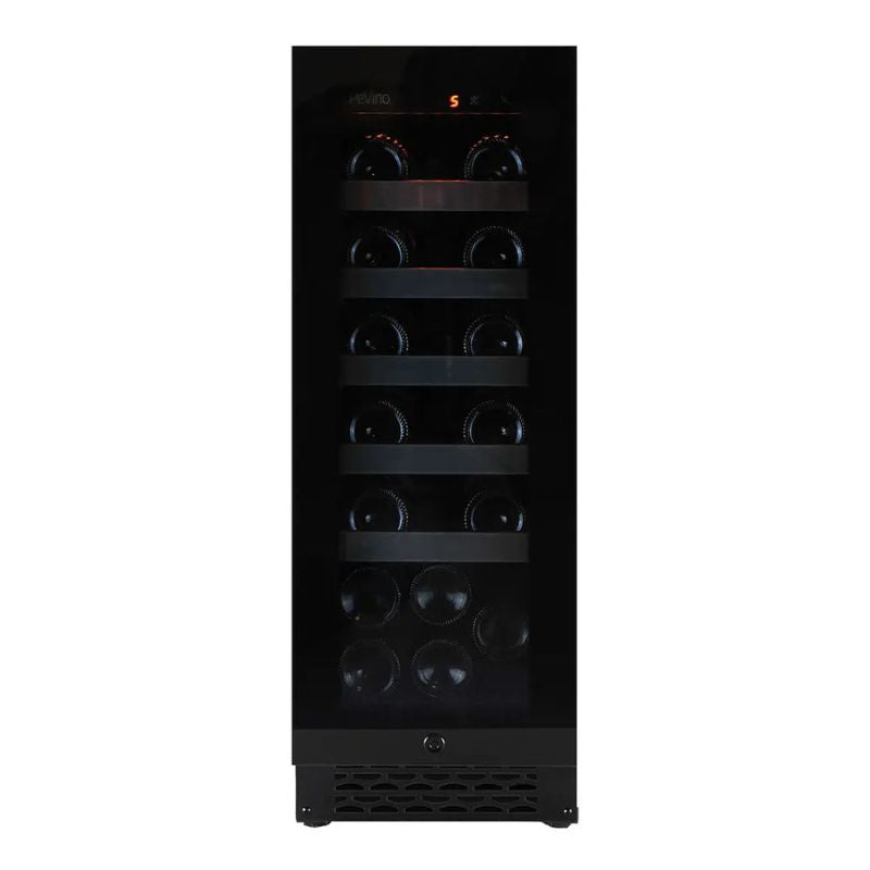 Pevino Majestic Wine Cooler - 20 bottles - Single zone - Black glass front PNG20S-HHB