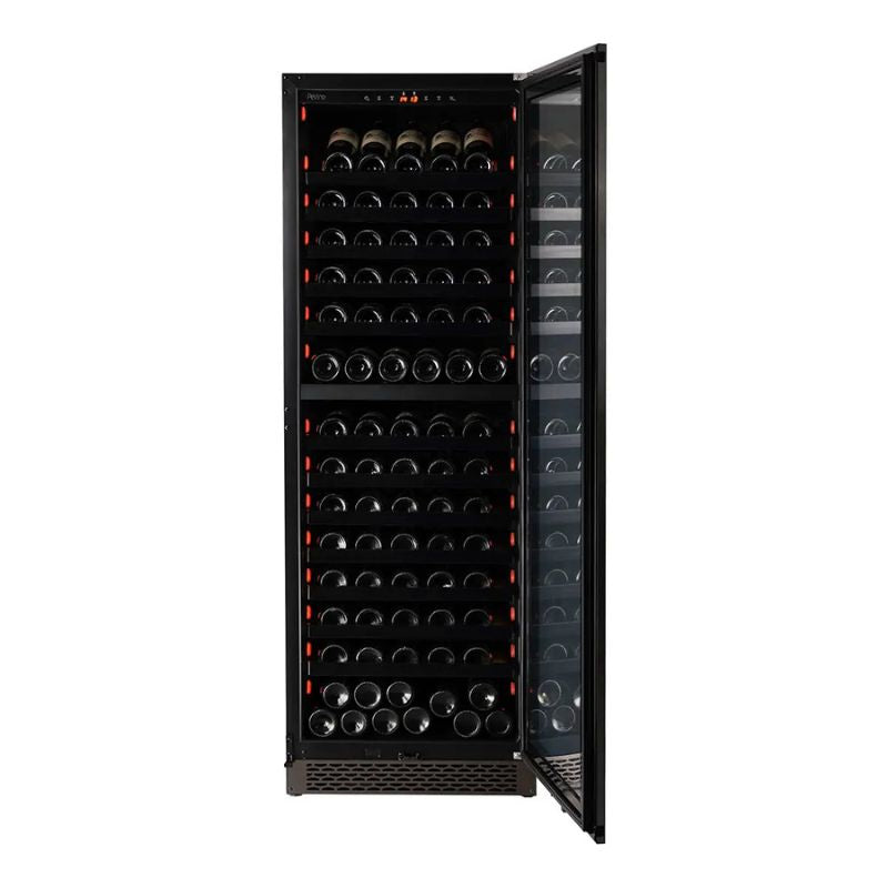 Pevino Majestic Wine Cooler - 150 bottles - 2 zones - Black steel front PNG180D-HHBS