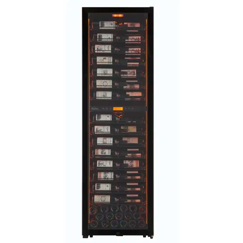 Pevino MS Noble Freestanding Wine Cooler 152 Bottles 2 Zone Black PM248D-HHB