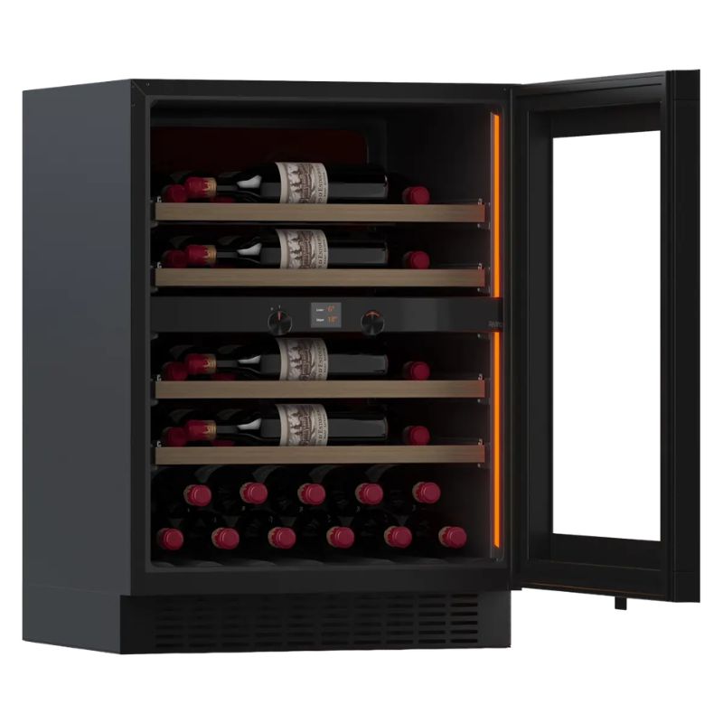 PevinoMajesticSBFreestandingWineCooler39Bottle2ZonesBlackGlassfrontPM45D-HHB-1