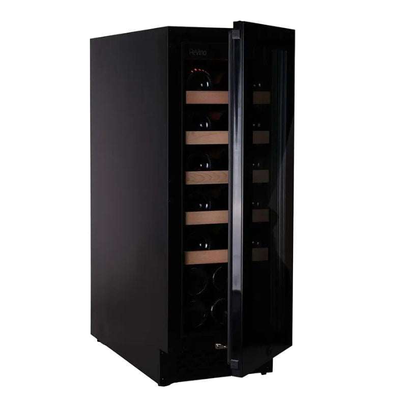Pevino Majestic Wine Cooler - 20 bottles - Single zone - Black glass front PNG20S-HHB