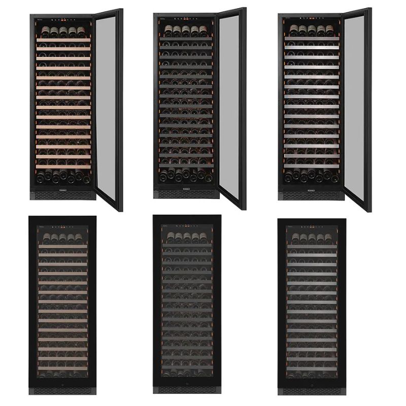 Pevino Majestic Wine Cooler 159 bottles - 1 zone - Black glass front PNG180S-HHB