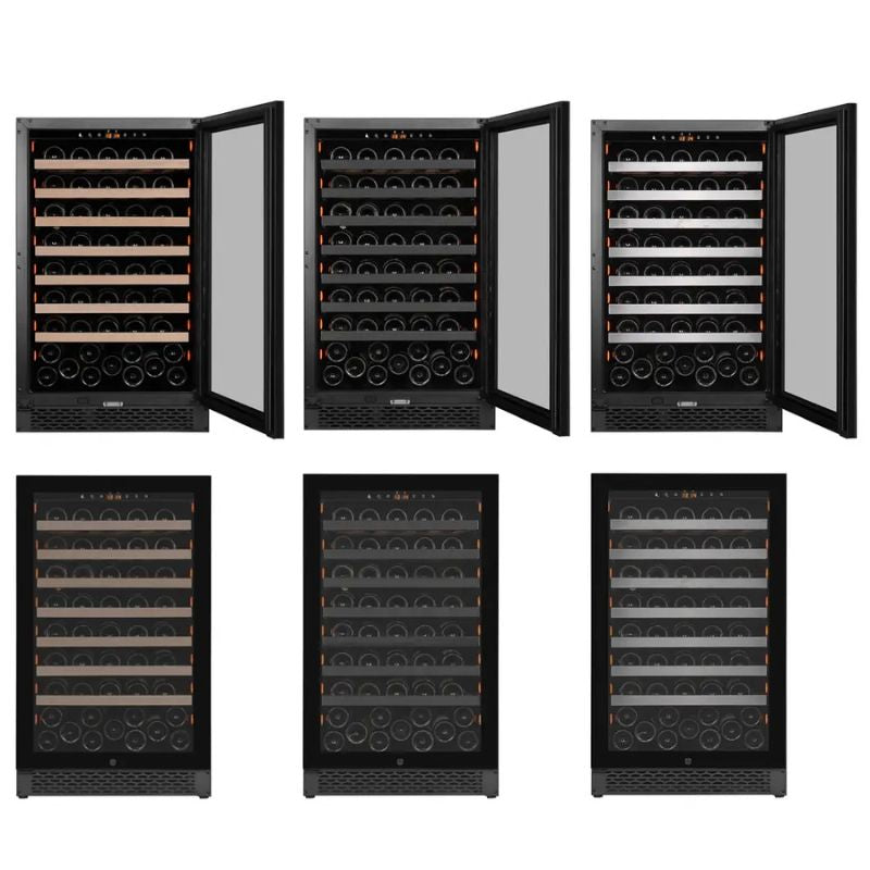 Pevino Majestic Wine Cooler 83 bottles - 1 zone - Black glass front PNG88S-HHB