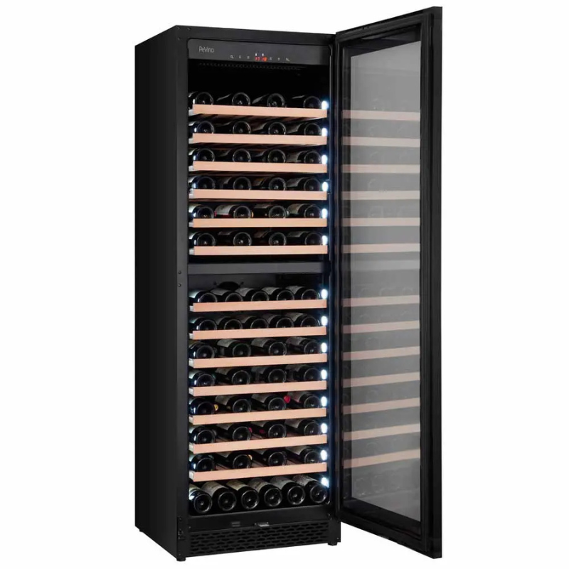 Pevino Majestic Wine Cooler 96 bottles - 2 zones - Black glass PNG122D-HHB