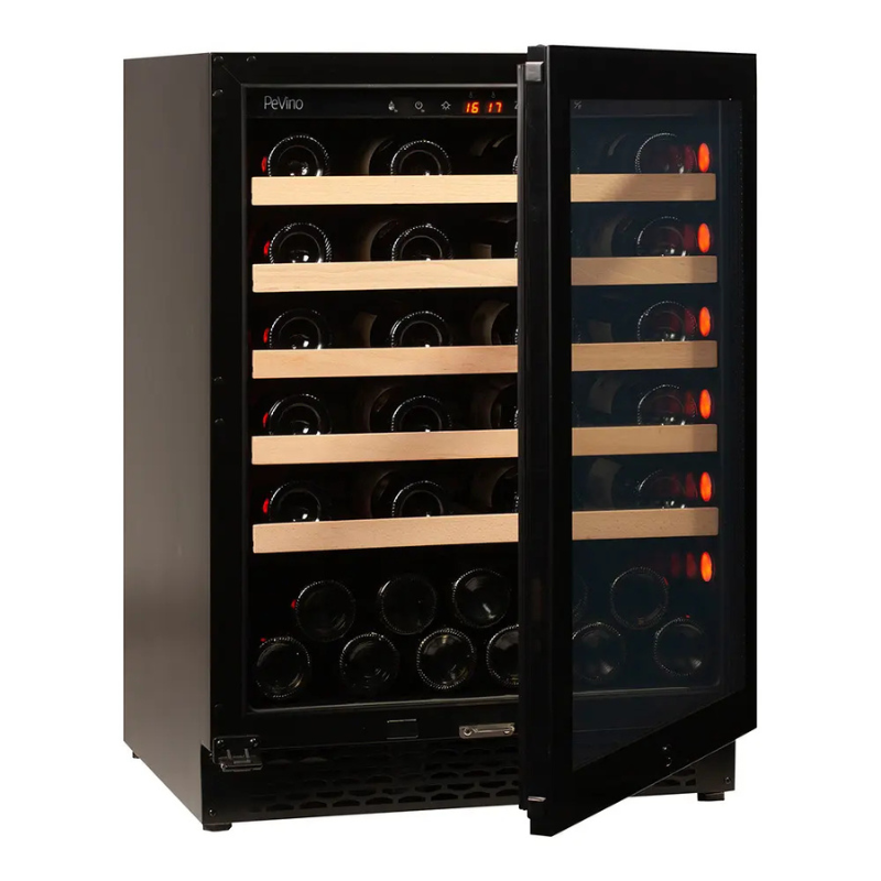 Pevino Majestic Wine Cooler - 46 bottles - 1 zone - Black Glassfront PNG46S-HHB