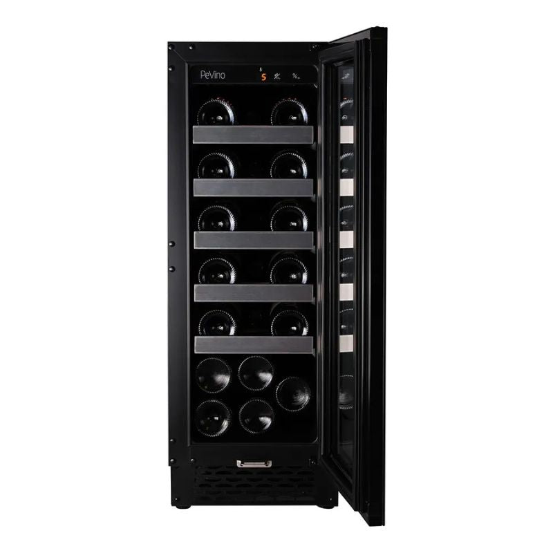 Pevino Majestic Wine Cooler - 20 bottles - Single zone - Black glass front PNG20S-HHB