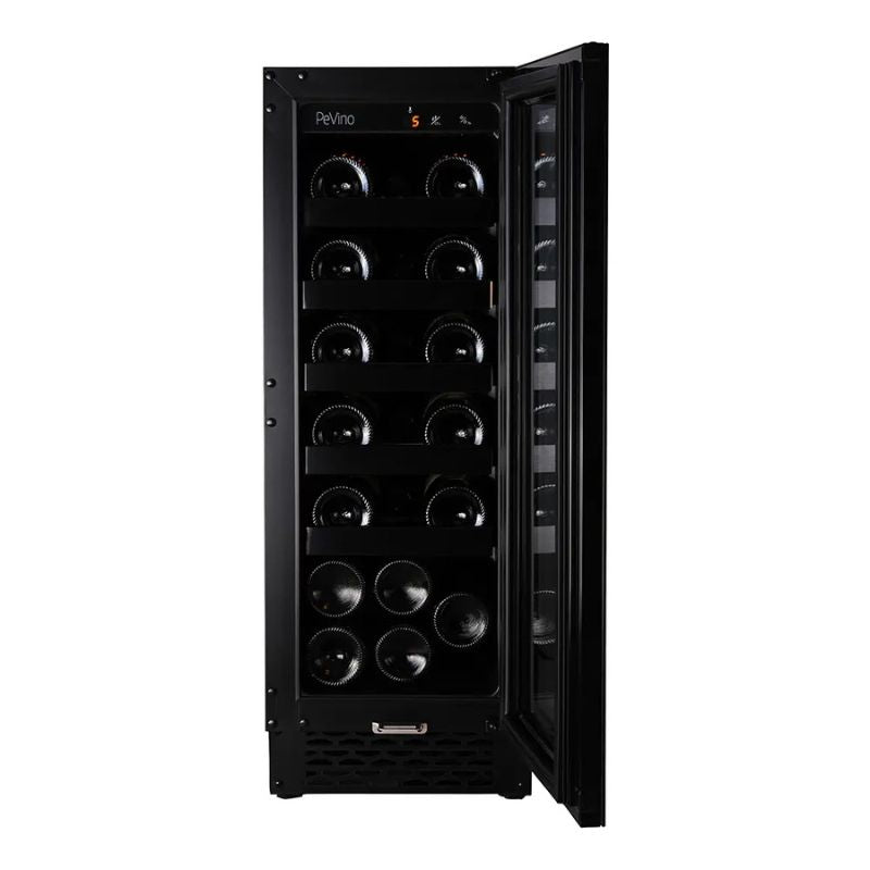 Pevino Majestic Wine Cooler - 20 bottles - Single zone - Black glass front PNG20S-HHB