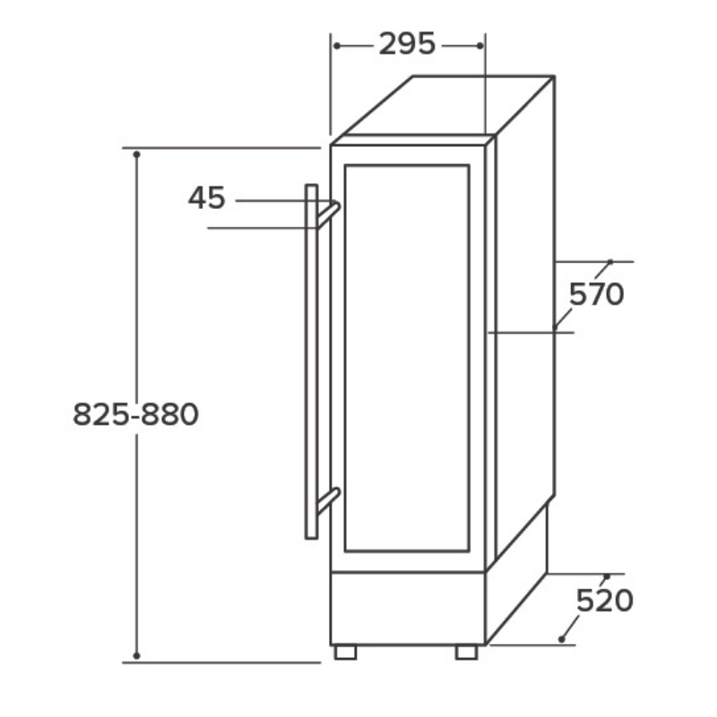 CDA Wine Cooler - 19 bottles - single zone - CFWC304SS