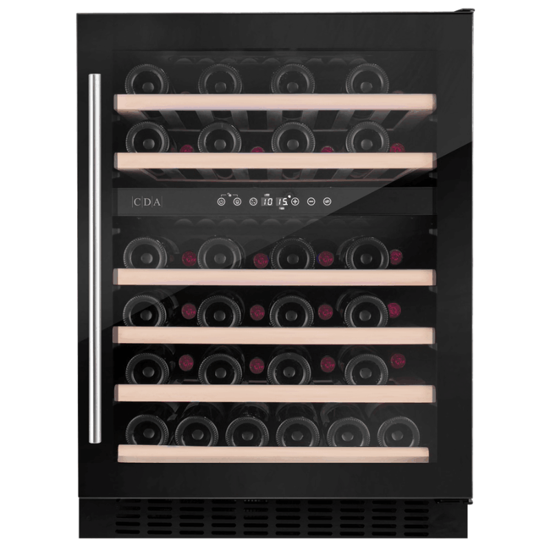 CDA Wine Cooler - 46 bottles - 2 zone - CFWC604BL