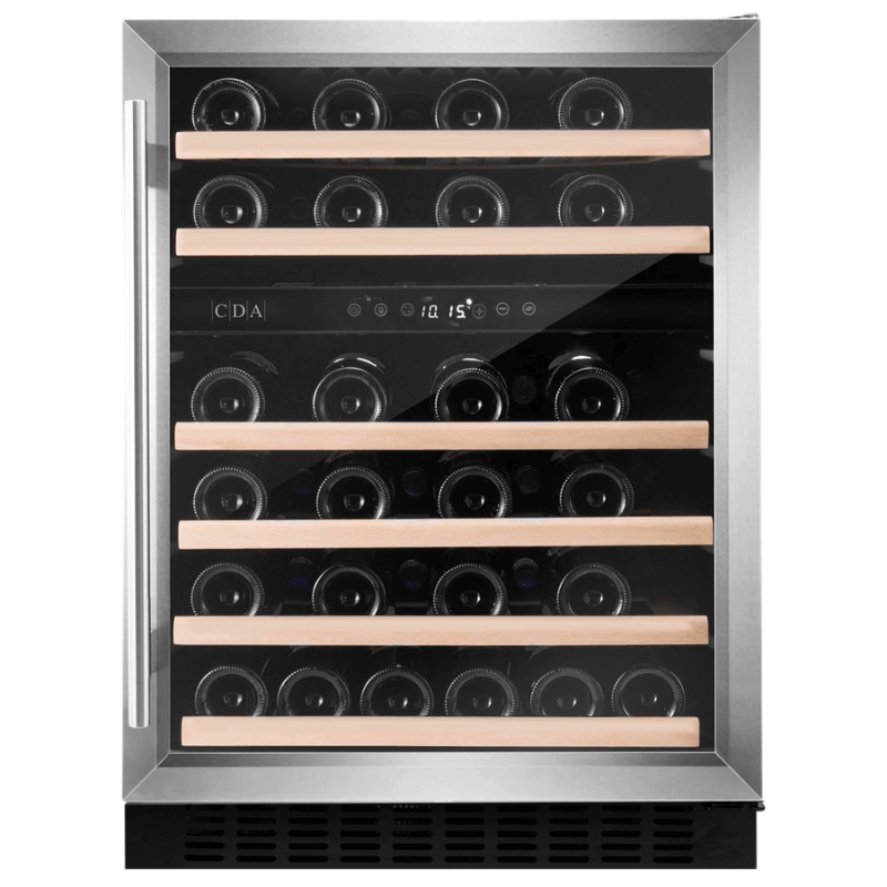 CDA Wine Cooler - 46 bottles - 2 zone - CFWC604SS